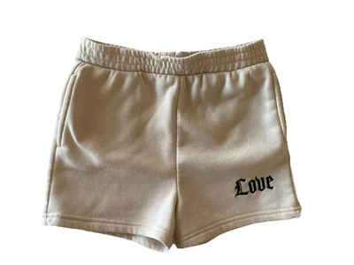 Stella Tweed Jersey Shorts Girls 14 Khaki Color Elastic Waist Pockets - Image 1 of 3