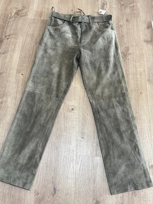 Lederhose lang Herren, dunkelbraun, Größe 58, nie getragen, neu - Bild 1 von 4