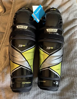 Bauer Supreme 3s Shin Guards Intermediate Size 14 Inch 36 cm NWT - Image 1 of 4