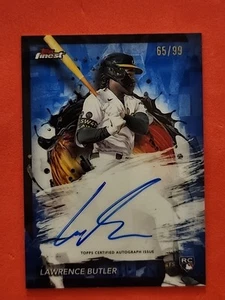 2024 Topps Finest Blu Rifrattore Sp/99 Lawrence Butler Rookie Auto Rc - Foto 1 di 3