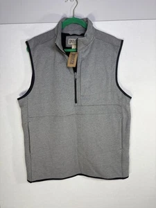 Duluth Trading Co. Threshold Fleece 1/4 Zip Vest Gray Men's Size Medium - Picture 1 of 12