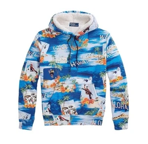 Polo Ralph Lauren Herren Tropical Ski Hawaii Grafik Hoodie Hochflor Fleece gefüttert - Bild 1 von 12
