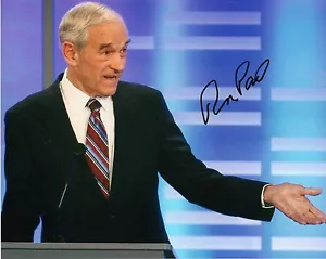 Foto firmada por el Dr. Ron Paul de 8" x 10" con certificado de autenticidad candidato presidencial republicano - Imagen 1 de 1