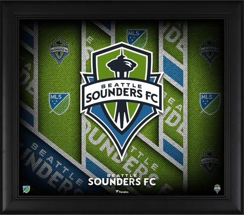 Seattle Sounders FC Framed 15" x 17" Team Threads Collage Cover