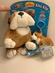 Ganz Webkinz & Kinz Klip Bulldog Peluche Peluche Giocattolo con Codice HM126 WE000400 - Foto 1 di 5