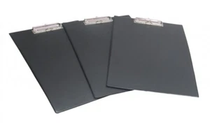 HELIT 3er Set Klemmbrett Schreibbrett Schreibunterlage Clipboard Klemme schwarz - Bild 1 von 1