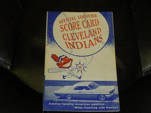 1962 CLEVELAND INDIANER REGULAR SEASON PROGRAMM VS KANSAS CITY A'S - Bild 1 von 2