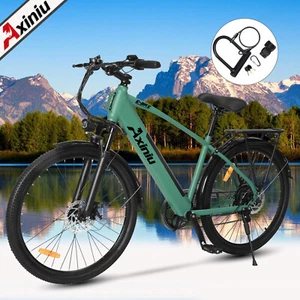Axiniu Adults Ebike 750W Motor 25Mph 26in 7-Speed Electric Bike Commuter E-Bike - Picture 1 of 14
