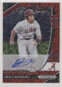 2020 Panini Prizm Draft Picks Red Donut Circle /99 Brett Auerbach #PDP160 Auto