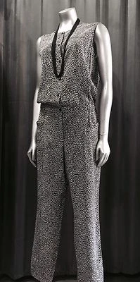 Macacão sem mangas THEORY seda animal estampa manchada RARO!! - Imagem 1 de 4