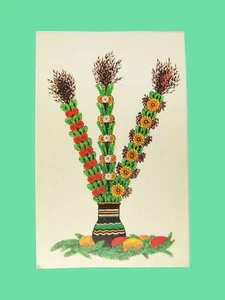 Cartolina d'epoca auguri di Pasqua Lituania vuota 1990 - Foto 1 di 4