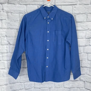 George button down Longsleeve blue dress shirt big kids boys L 12/14 - Picture 1 of 6