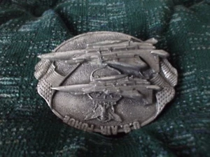 U S Air Forse 3D belt buckle 3-1/4" x 2-1/2" rust on belt loop - Picture 1 of 4