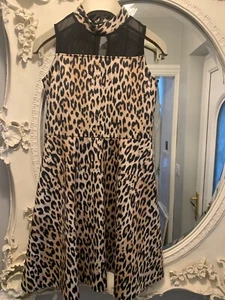 Girls River Island  Leopard print Sleeveless Skater Dress Age 9 years - Picture 1 of 8