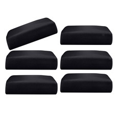6Pcs Black_Size S Sofa Seat Cushion Cover Couch Slipcover Replacement