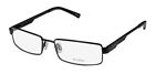 New Kyusu 1109 Glasses 55-17-135 Metal Rectangular Black Unisex Black Full-rim