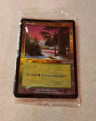 SEALED PACK Forests (Arena 2001 Ice Age) FOIL Promo MTG CARD Retro Cedh - Image 1 of 4