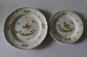 2 DVX Moustiers HP Bird of Paradise Plates - 9.5" Dinner & 7.75" Salad - Unused - Picture 1 of 10