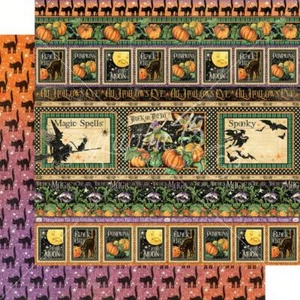 Graphic 45 Midnight Tales - Abracadabra - 12x12" D/sided Scrapbooking Paper - Bild 1 von 1