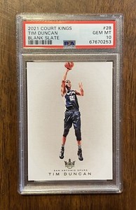 2021 Panini Court Kings Tim Duncan Blank Slate Case Hit #28 Card PSA 10 Spurs
