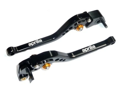 Aprilia RSV4 FACTORY 2009-2023 LONG BLACK BRAKE AND CLUTCH LEVERS SET ROAD TRACK - Image 1 of 4