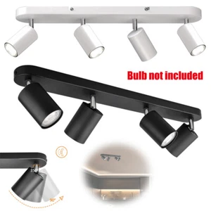 4 Way Ceiling Spotlight Adjustable Kitchen Bar Spot Light LED GU10 Lamp no Bulbs - Picture 1 of 13