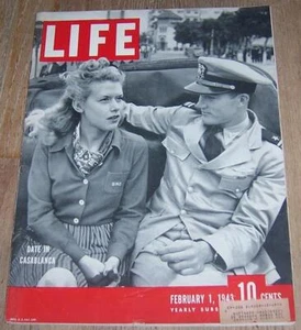 Life Magazine February 1, 1943 Guadalcanal Carole Landis Errol Flynn WW II - Picture 1 of 1