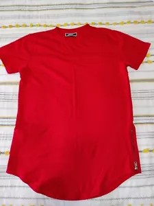 Krisp NYC Men's Red Large Tshirt Short Sleeve Street Wear Best Match Zipper - Picture 1 of 11