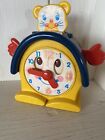 Kiddicraft Wind Up Musical Ding Alarm Toy Clock Pop Up Bear 1988 RARE Works