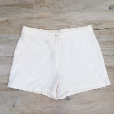 VTG 1980s CORDUROY SHORTS Pearl Beige - Image 1 of 4