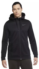 Nike Men's Hooded Jacket CU6231-010 Therma-Fit Fleece Full-Zip Hoodie Black