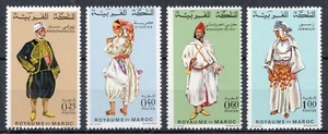 1968 - Marocco (Regno) - costumi tradizionali, 4 valori MNH** - Picture 1 of 1
