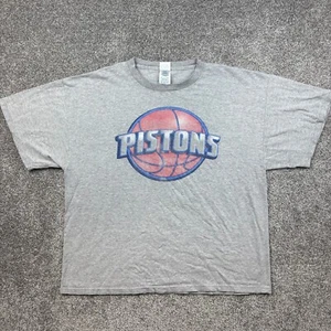 Vintage Detroit Pistons Shirt Mens XL Gray Basketball Logo Sportswear - Picture 1 of 5