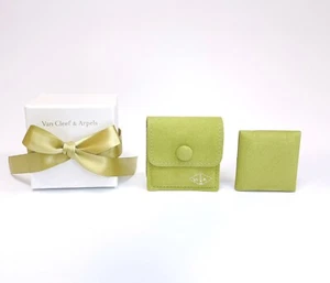 Van Cleef & Arpels echt Halskette Etui grün Wildleder Etui VCA Schmuckkästchen #018 - Bild 1 von 21