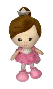 Spark Create Imagine BALLERINA brünette Prinzessin rosa weiß 13 Zoll weiche Plüschpuppe - Bild 1 von 4