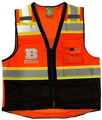 `Cincinnati Bengals Orange Reflective Safety Vest - Image 1 of 2