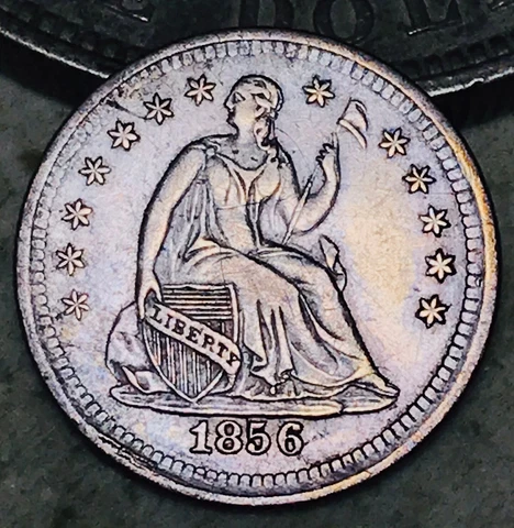 1856 Seated Liberty Half Dime 5C Ungraded Choice 90% Silver US Coin CC16418 Cover