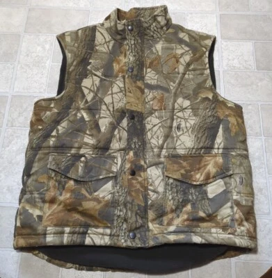 Outfitters Ridge Hunting Vest Mens Size M Real Tree Hardwoods Fleece Lined - Image 1 of 4