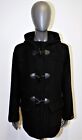 Pendleton Woolen Mills Black Lambswool Women Duffle Coat Size 12