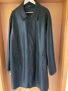 Leder Mantel Größe 2 XL, schwarz zweimal getragen. - Bild 1 von 8