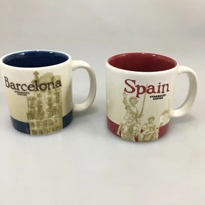 Starbucks Coffee Barcelona 2012 España 2016 Demitasse Espresso 3 oz Juego de 2 tazas - Imagen 1 de 8