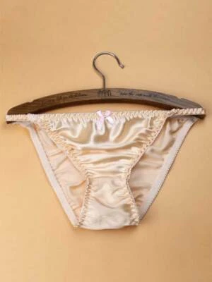 2 pares/lote calzoncillos sexy ropa interior 100 % seda bikini bragas multicolores para mujer  Foto 1 de 4