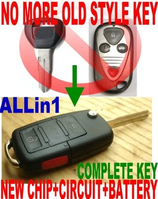 LLAVE Y MANDO A DISTANCIA COMBINADOS ALLIN1 PARA 2004-06 ACURA TL CHIP ALARMA LLAVERO CLICKER Foto 1 de 4
