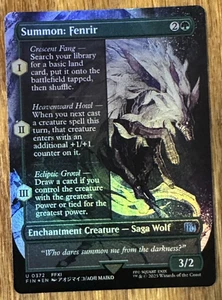 MTG Final Fantasy, Summon: Fenrir - Borderless Foil - Picture 1 of 1