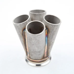 Colector de fusión de cabezal colector 4-1 4 cilindros 304SS 2,5" banda V 120 mm longitud EE. UU. - Imagen 1 de 6