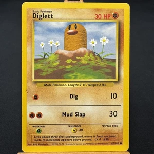 Diglett - 47/102 - Base Set - Unlimited - Common - Pokemon - WOTC - Played - Picture 1 of 3