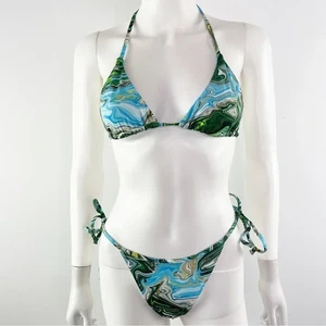 437 x The Mayfair Group Blue Paradiso Swirl Reversible SAM Bikini Size XS/S - Bild 1 von 9