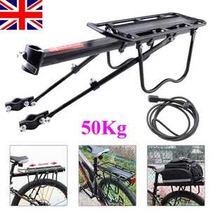 Aluminum Alloy Bicycle Rear Pannier Rack Carrier Bag Luggage Cycle Mountain Bike - Picture 1 of 12