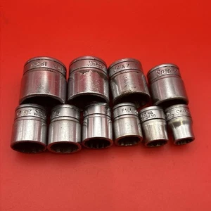 Snap-on 10 pc 3/8" Drive 12-Point SAE Shallow Socket (3/8"-7/8") - Picture 1 of 11