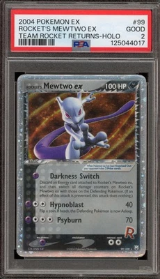 Pokemon Rocket's Mewtwo ex EX Team Rocket Returns Holo Ultra Rare #99 PSA 2 - Image 1 of 2